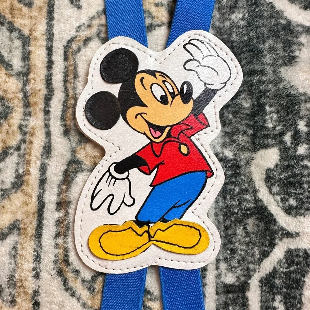 Vintage 1980s Mickey Mouse‎ Kids Suspenders Blue Elastic Disney Made in Taiwan - Picture 2 of 6